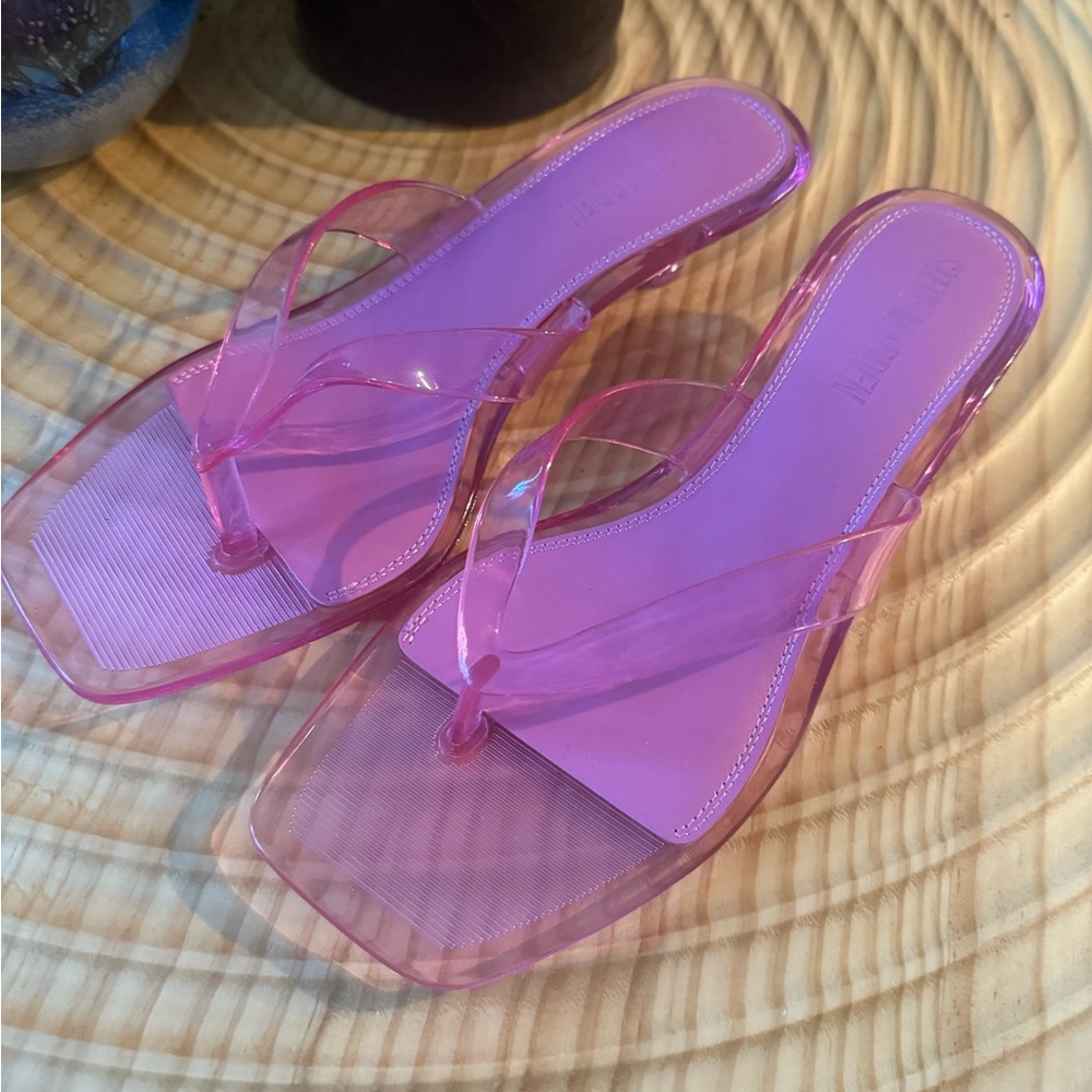 Steve Madden Pink Transparent Sandals